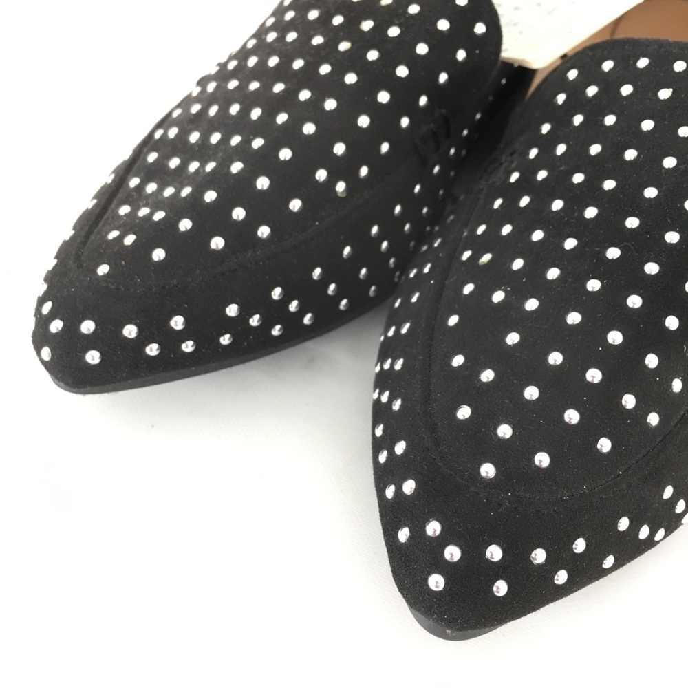 Mudd Black Silver Studded Pointy Toe Flats Women’s Size 8 NEW Dress Shoes Witchy - Picture 4 of 10